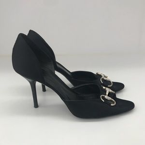 Gucci Horsebit Swarovski pumps black size 8.5